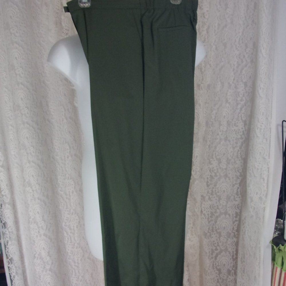 CB Collection Dress Slack Pants Olive Green Size 12